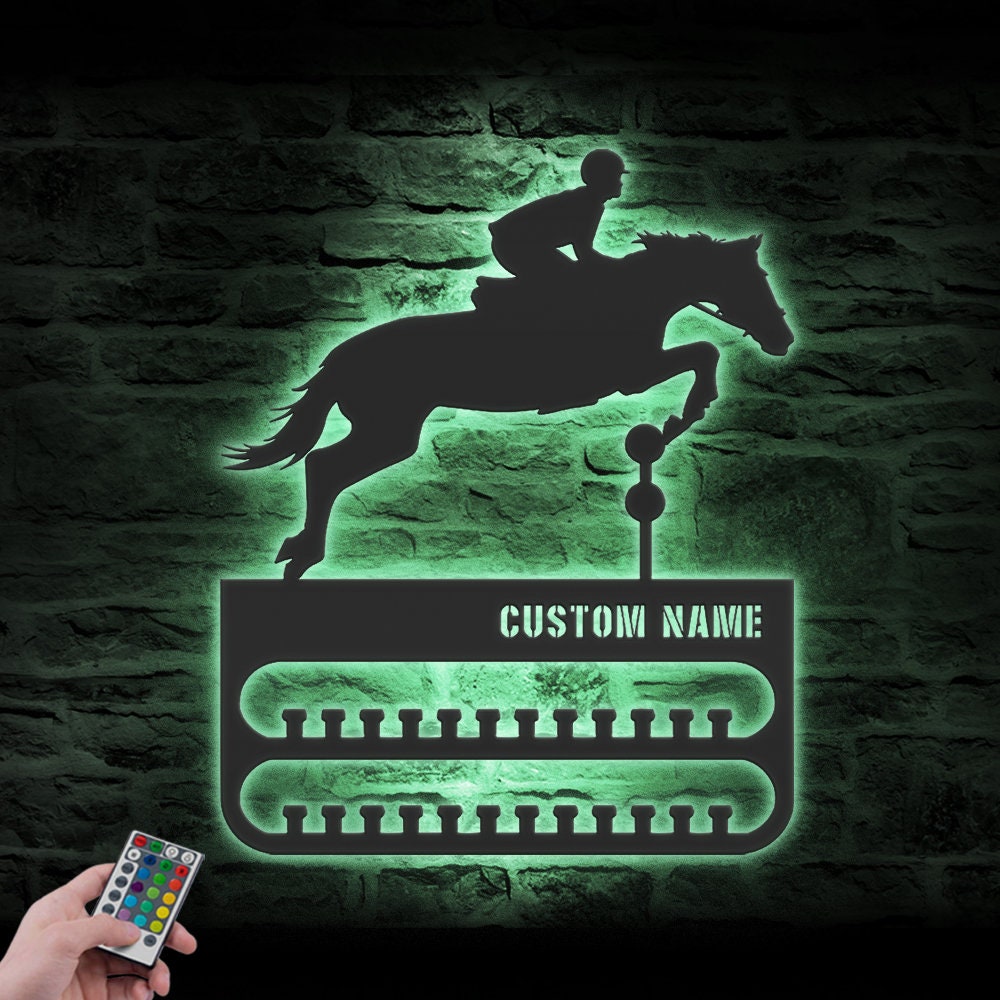 Custom-Horse-Racing-Medal-Hanger-With-Led_1