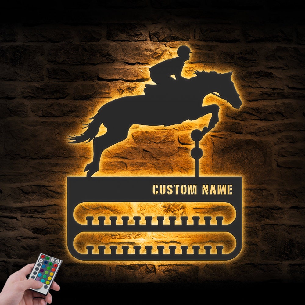 Custom-Horse-Racing-Medal-Hanger-With-Led_4