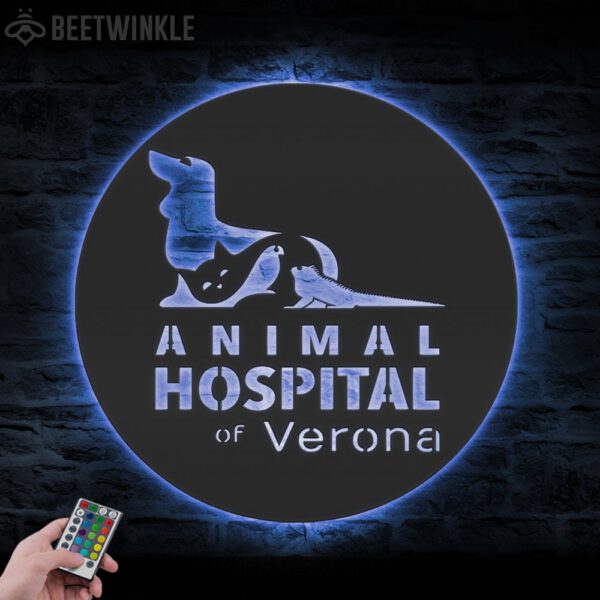 Custom-Hospital-Animal-Clinic-Metal-Wall-Art-LED_2