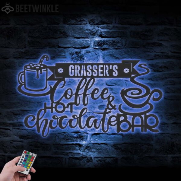 Custom-Hot-Chocolate-And-Coffee-Bar-Metal-Wall-Art-LED-Light