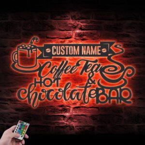 Custom-Hot-Chocolate-And-Coffee-Tea-Bar-Metal-Wall-Art-LED-Light-2