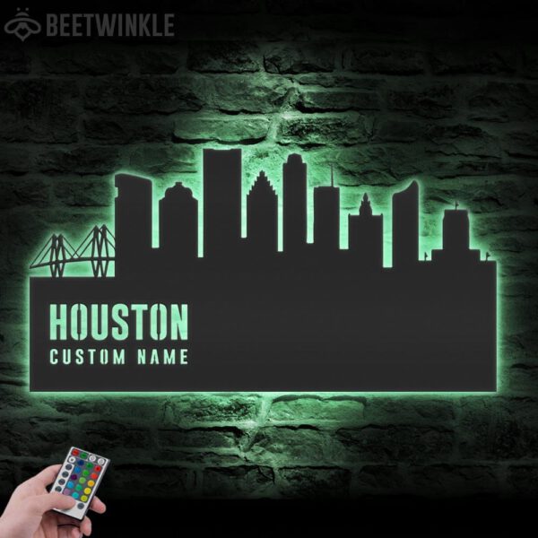 Custom-Houston-Skyline-Metal-Wall-Art-LED-Light-7