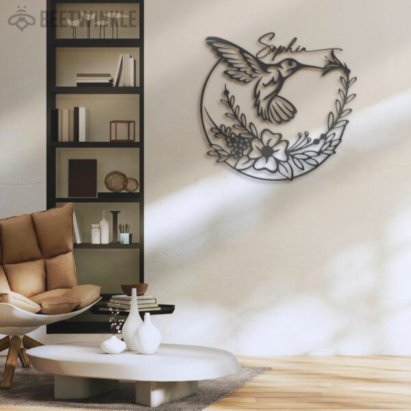 Custom-Hummingbird-Metal-Wall-Art-LED-Light-4