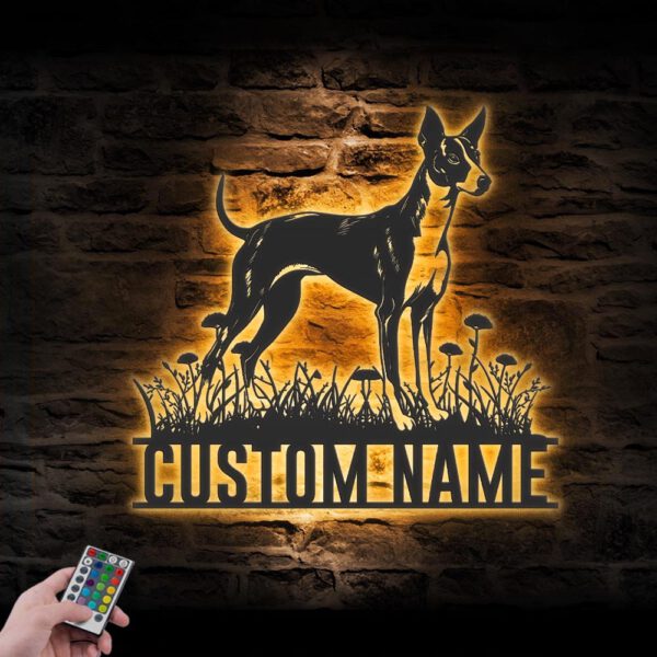 Custom-Ibizan-Hound-Metal-Wall-Art-LED-Light_1