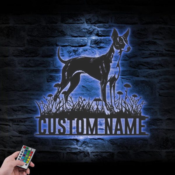 Custom-Ibizan-Hound-Metal-Wall-Art-LED-Light_7