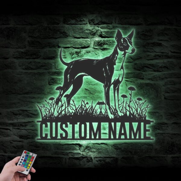 Custom-Ibizan-Hound-Metal-Wall-Art-LED-Light_8