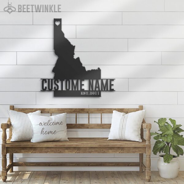 Custom-Idaho-Map-Metal-Wall-Art-LED-Light-3