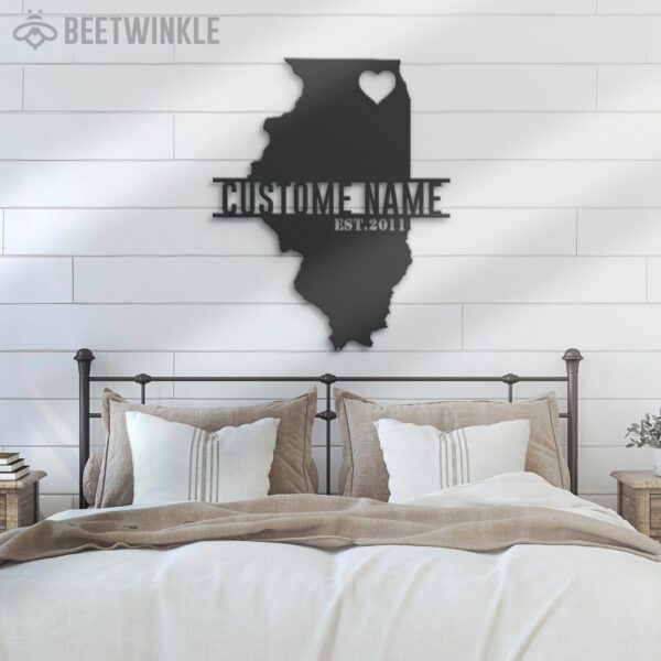 Custom-Illinois-Map-Metal-Wall-Art-LED-Light-2