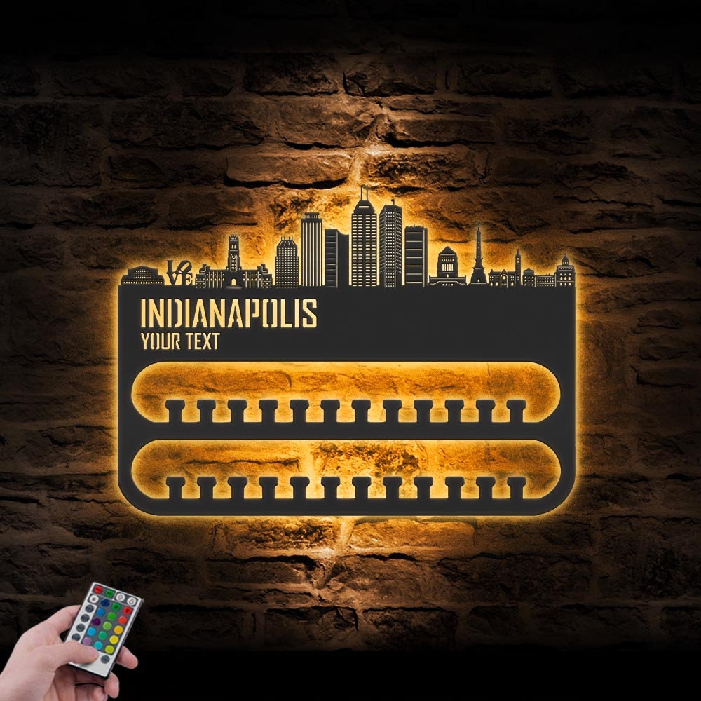 Custom-Indianapolis-Skyline-Sport-Medal-Hanger-With-Led-Light_1