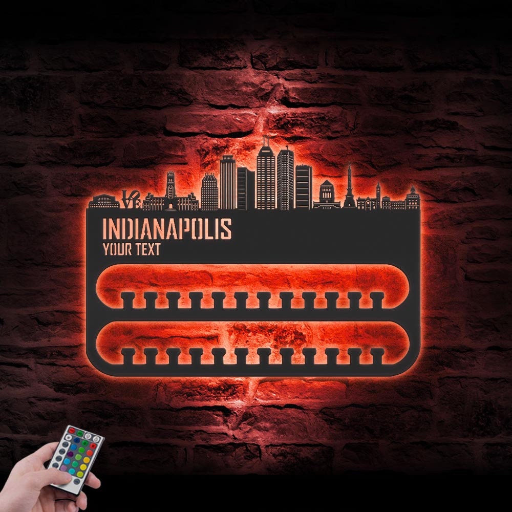 Custom-Indianapolis-Skyline-Sport-Medal-Hanger-With-Led-Light_3