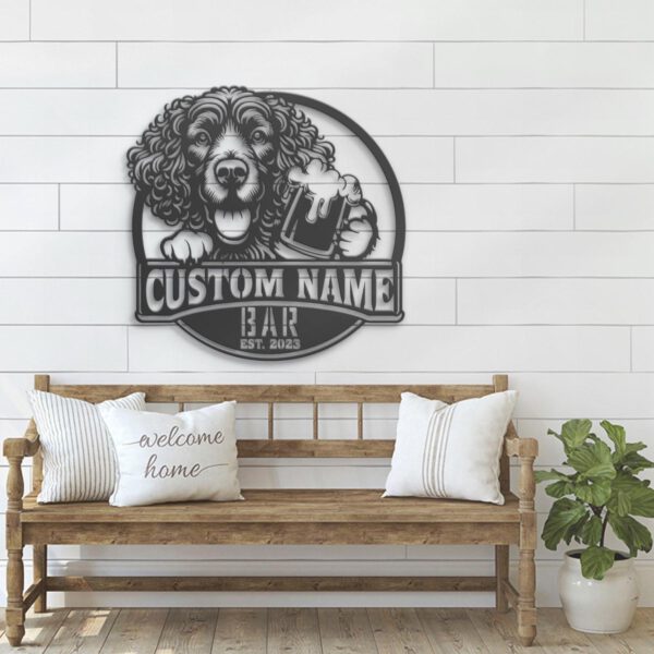 Custom-Irish-Water-Spaniel-Thirsty-Beer-Pub-Metal-Wall-Art-LED-Light_4