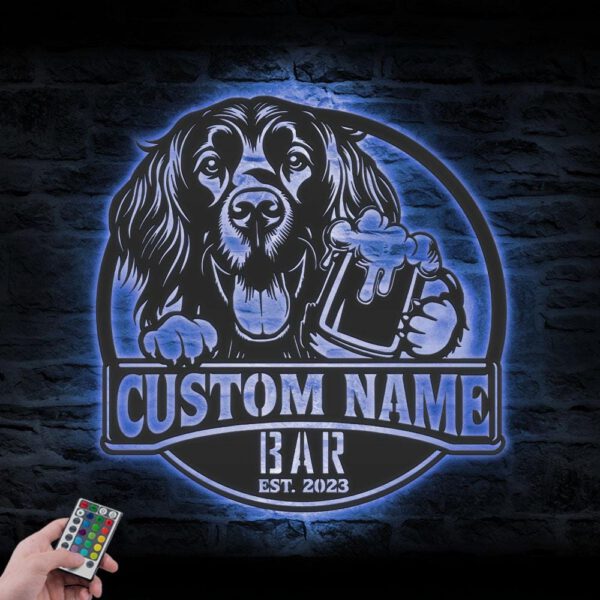 Custom-Irish-Water-Spaniel-Thirsty-Beer-Pub-Metal-Wall-Art-LED-Light_7