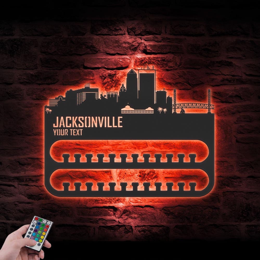 Custom-Jacksonville-Skyline-Sport-Medal-Hanger-With-Led-Light_2