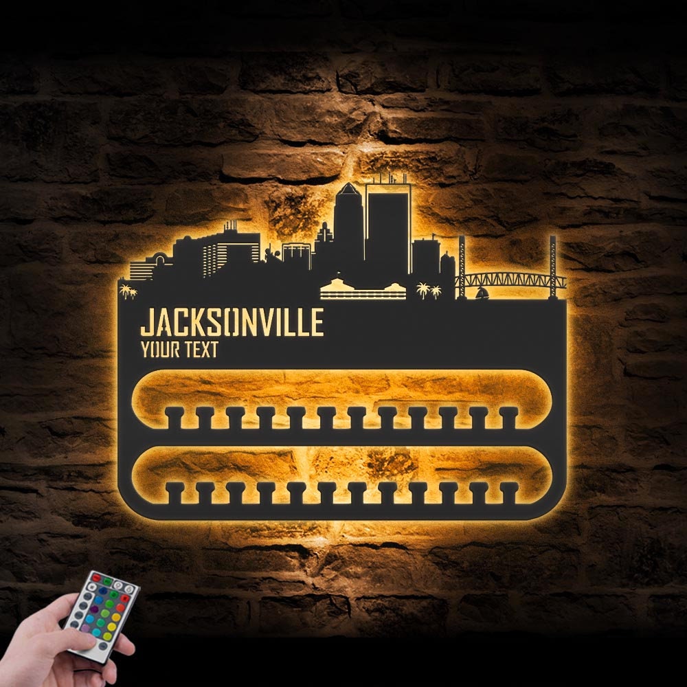 Custom-Jacksonville-Skyline-Sport-Medal-Hanger-With-Led-Light_8