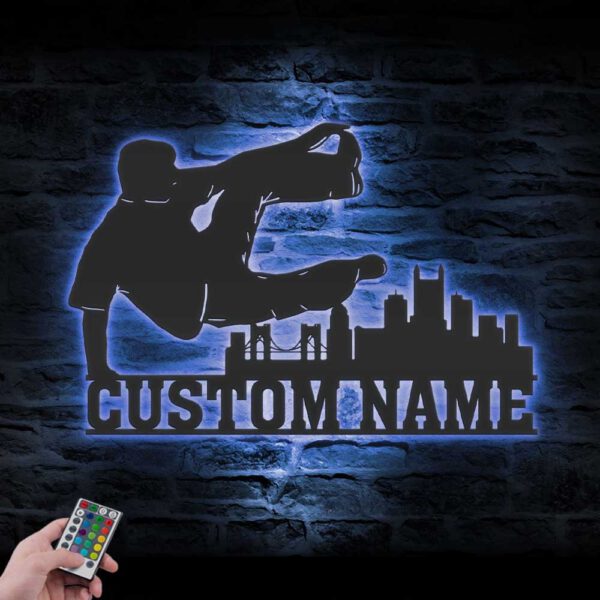 Custom-Jump-Parkour-Pittsburgh-Skyline-Metal-Wall-Art-LED-Light-2