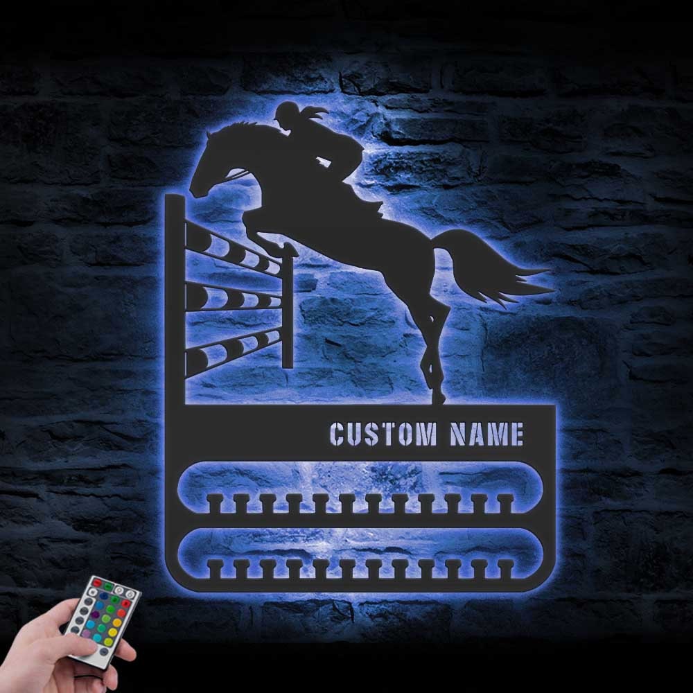 Custom-Jumping-Horse-Medal-Hanger-Led-Light_7