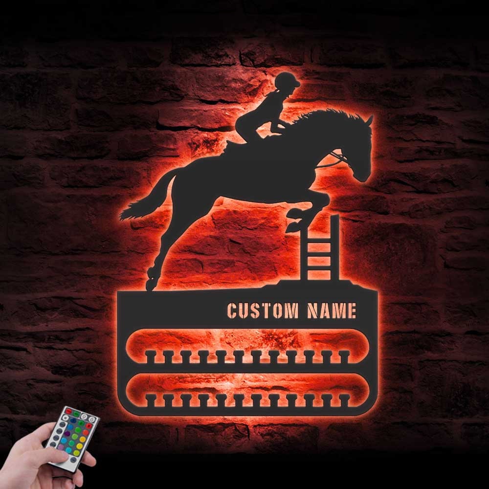 Custom-Jumping-Horse-Medal-Hanger-With-Led_1