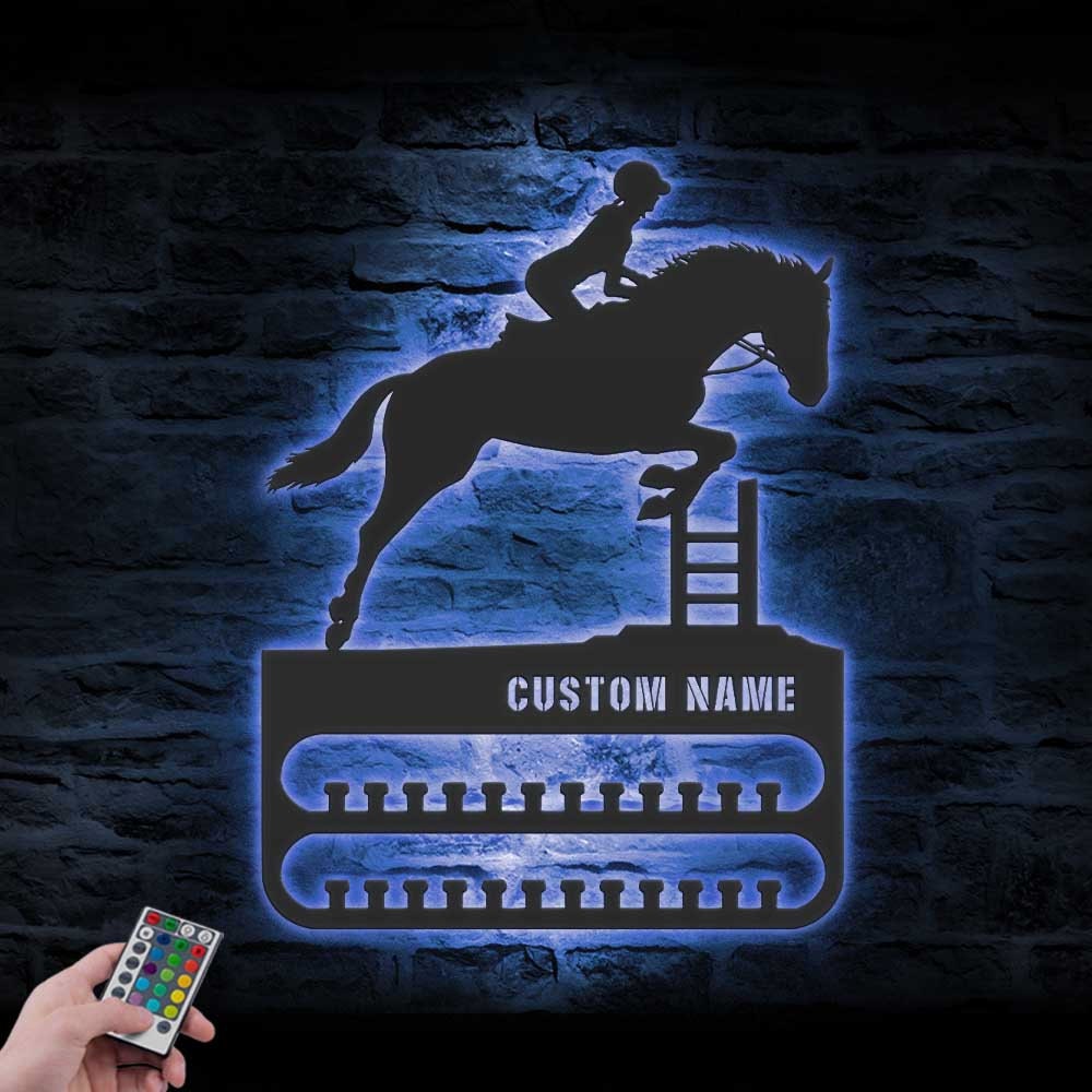 Custom-Jumping-Horse-Medal-Hanger-With-Led_2