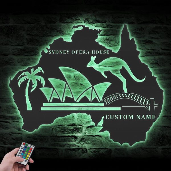 Custom-Kangaroo-Australia-Map-Metal-Wall-Art-LED-Light-4