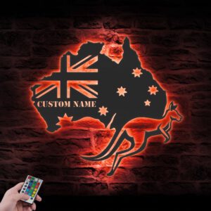 Custom-Kangaroo-Australia-Map-State-Metal-Wall-Art-LED-Light-3