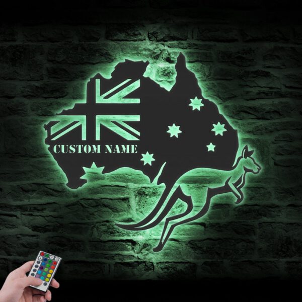 Custom-Kangaroo-Australia-Map-State-Metal-Wall-Art-LED-Light-8