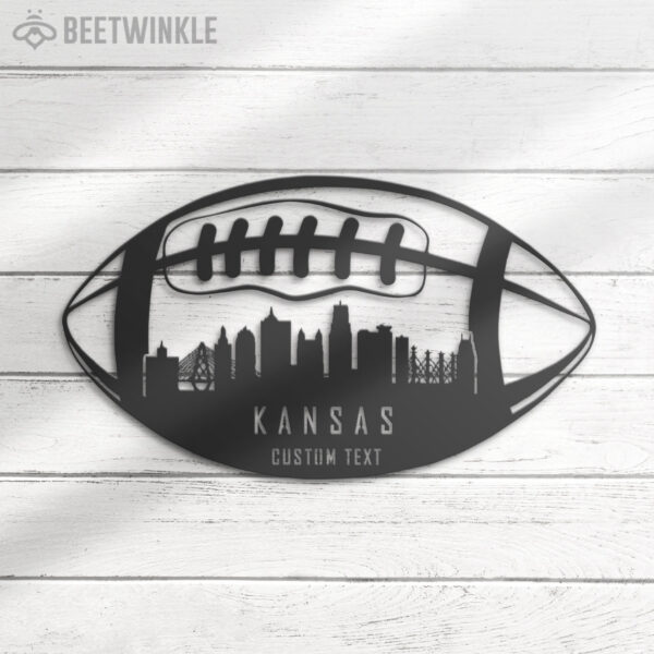 Custom-Kansas-Skyline-American-Football-Metal-Wall-Art-LED-Light-3