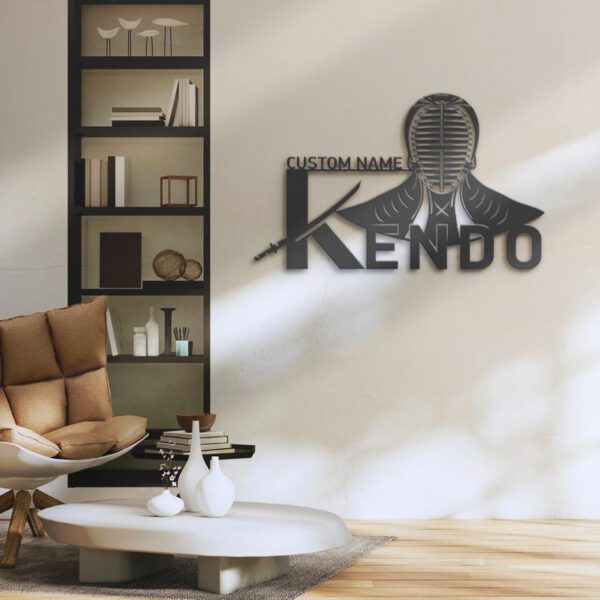 Custom-Kendo-Metal-Wall-Art-with-LED-Light-2