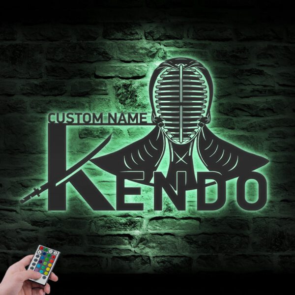 Custom-Kendo-Metal-Wall-Art-with-LED-Light-4