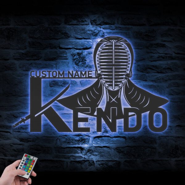 Custom-Kendo-Metal-Wall-Art-with-LED-Light-6