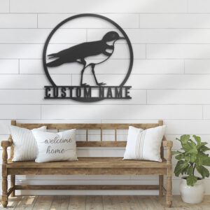 Custom-Killdeer-Bird-Metal-Wall-Art-LED-Light-3