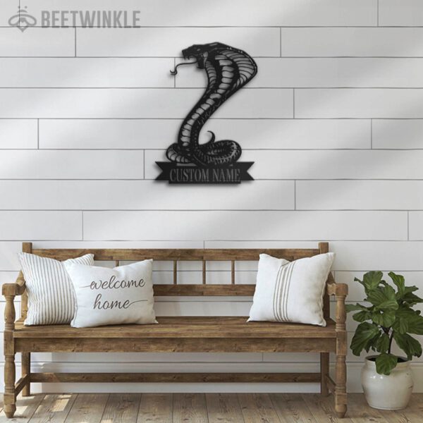 Custom-King-Cobra-Snake-Metal-Wall-Art-LED-Light