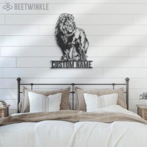 Custom-King-Lion-Metal-Wall-Art-LED-Light-3