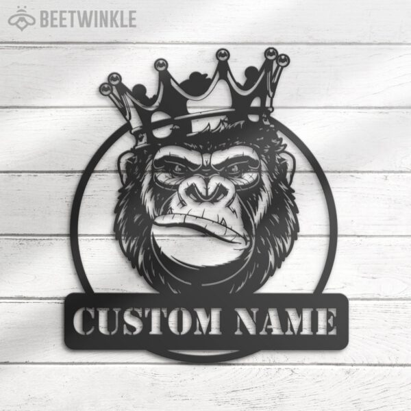 Custom-King-Monkey-Metal-Wall-Art-LED-Light-7