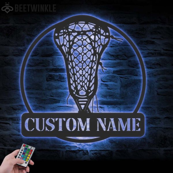 Custom-Lacrosse-Sticks-Metal-Wall-Art-LED-Light-1