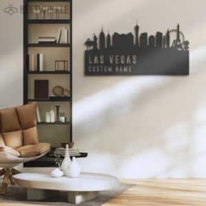 Custom-Las-Vegas-Skyline-Metal-Wall-Art-LED-Light-3