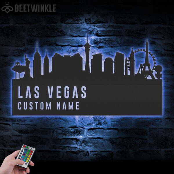 Custom-Las-Vegas-Skyline-Metal-Wall-Art-LED-Light