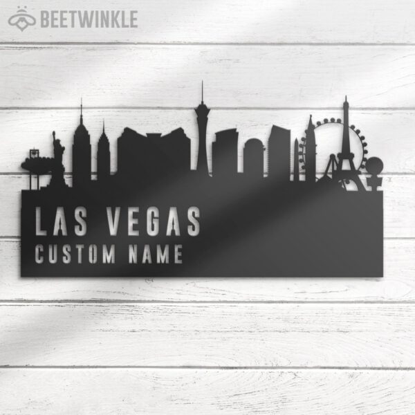 Custom-Las-Vegas-Skyline-Metal-Wall-Art-LED-Light-7