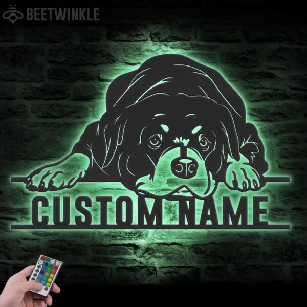 Custom-Lazy-Rottweiler-Metal-Wall-Art-LED-Light_5