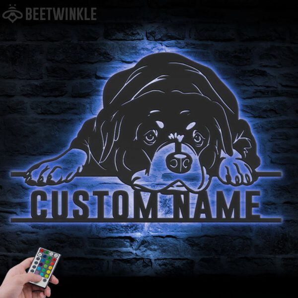 Custom-Lazy-Rottweiler-Metal-Wall-Art-LED-Light_7