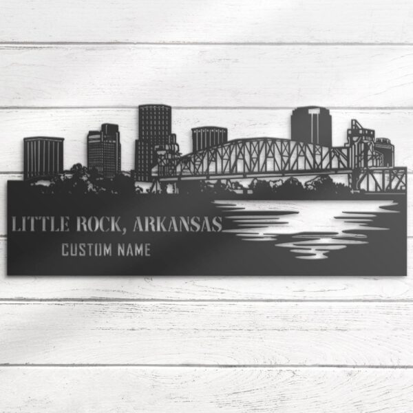 Custom-Little-Rock-Skyline-Metal-Wall-Art-LED-Light-2