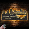 Custom-Little-Rock-Skyline-Metal-Wall-Art-LED-Light-4