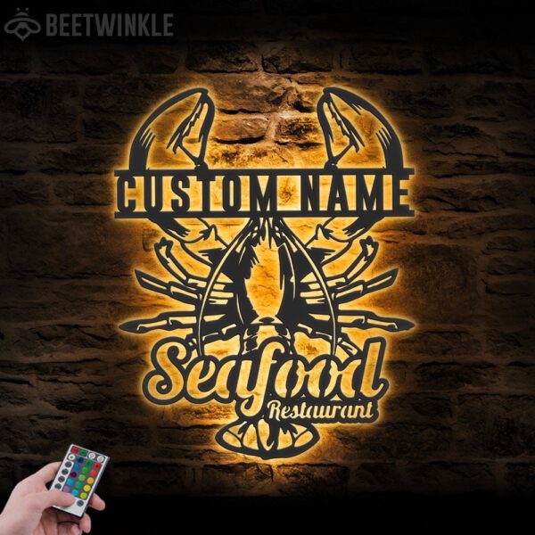 Custom-Lobster-Seafood-Restaurant-Metal-Wall-Art-LED-Light_4