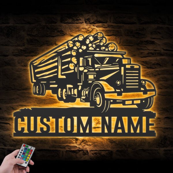 Custom-Logging-Truck-Driver-Metal-Wall-Art-LED_1