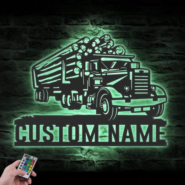 Custom-Logging-Truck-Driver-Metal-Wall-Art-LED_3