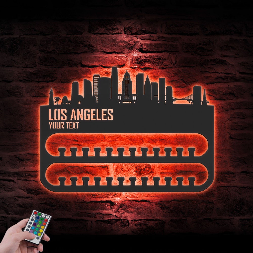 Custom-Los-Angeles-Skyline-Sport-Medal-Hanger-With-Led-Light_5