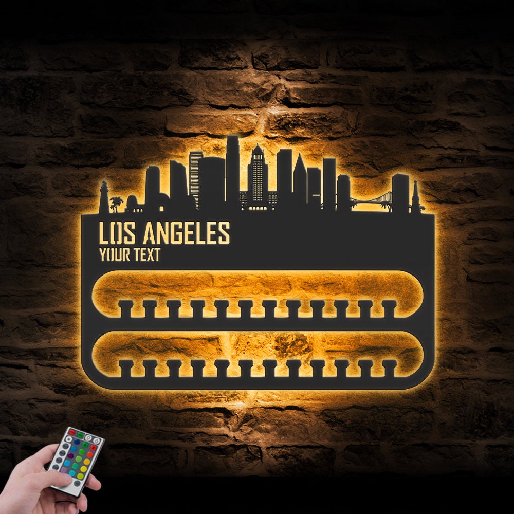 Custom-Los-Angeles-Skyline-Sport-Medal-Hanger-With-Led-Light_8