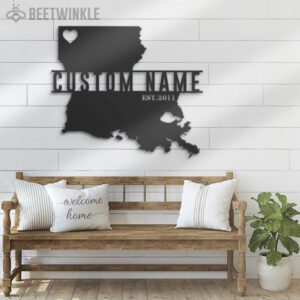 Custom-Louisiana-Map-Metal-Wall-Art-LED-Light-2