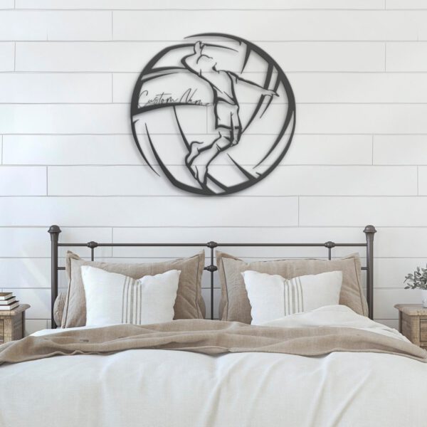 Custom-Male-Volleyball-Metal-Wall-Art-LED-Light-3