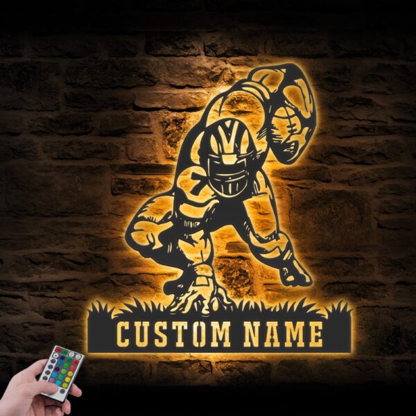 Custom-Man-American-Football-Metal-Wall-Art-LED-Light-4