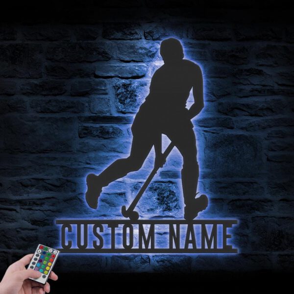 Custom-Man-Field-Hockey-Metal-Wall-Art-LED-Light-2